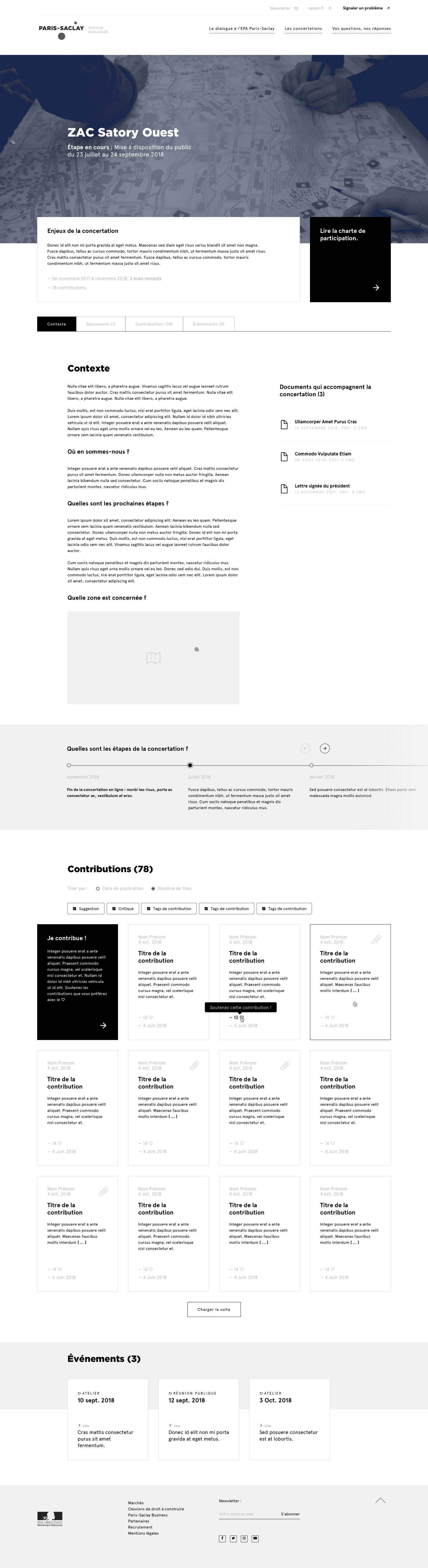 Wireframe detail page concertation