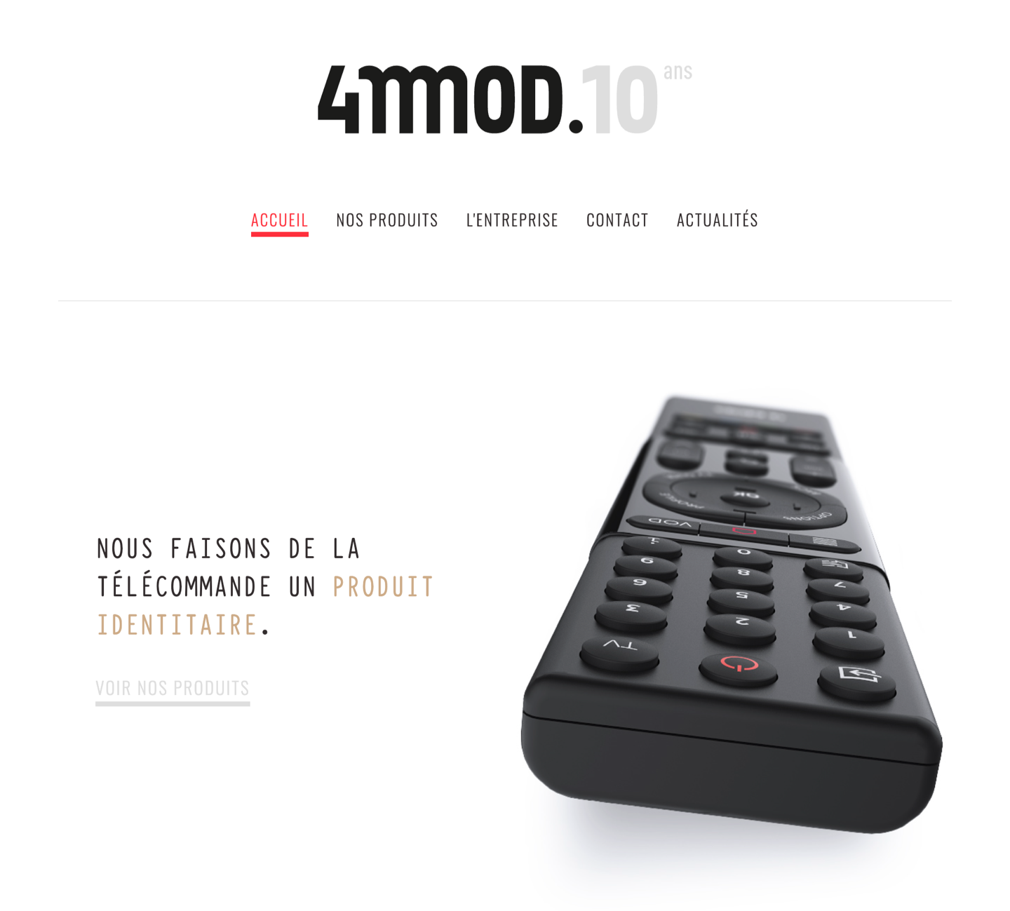 Screenshot site web 4MOD Tehcnology